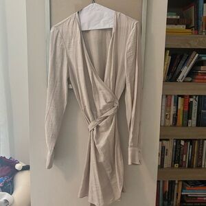 H&M Cream Wrap Dress